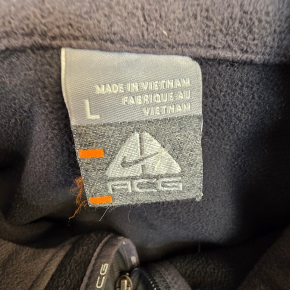 Nike ACG Jacket Men's Large Gray Full Zip Softshell Fleece Lined - Picture 4 of 16